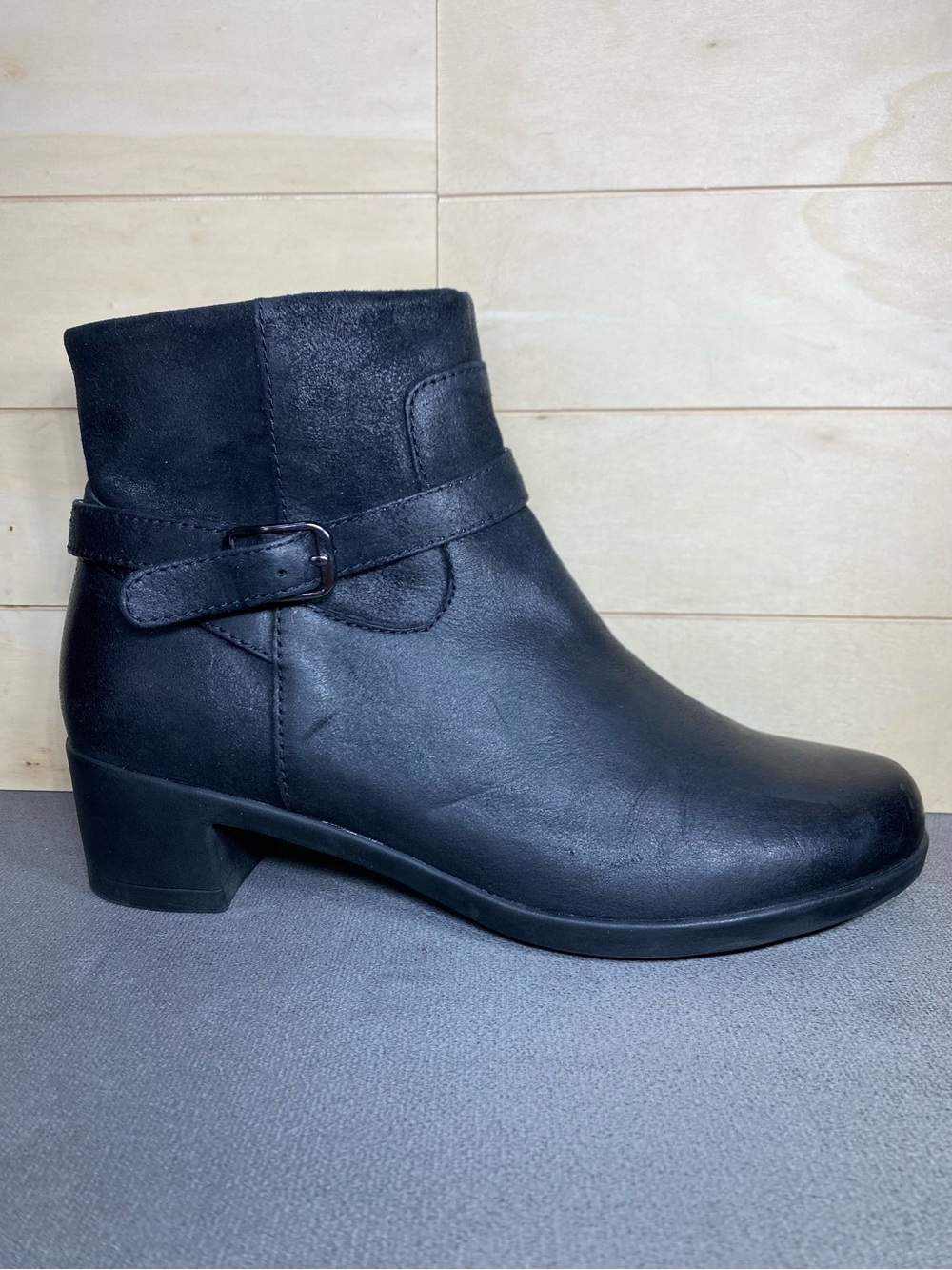 Dansko Cagney Boots Women's Size 8 Shoes Black Leather Zip Ankle Booties EU38
